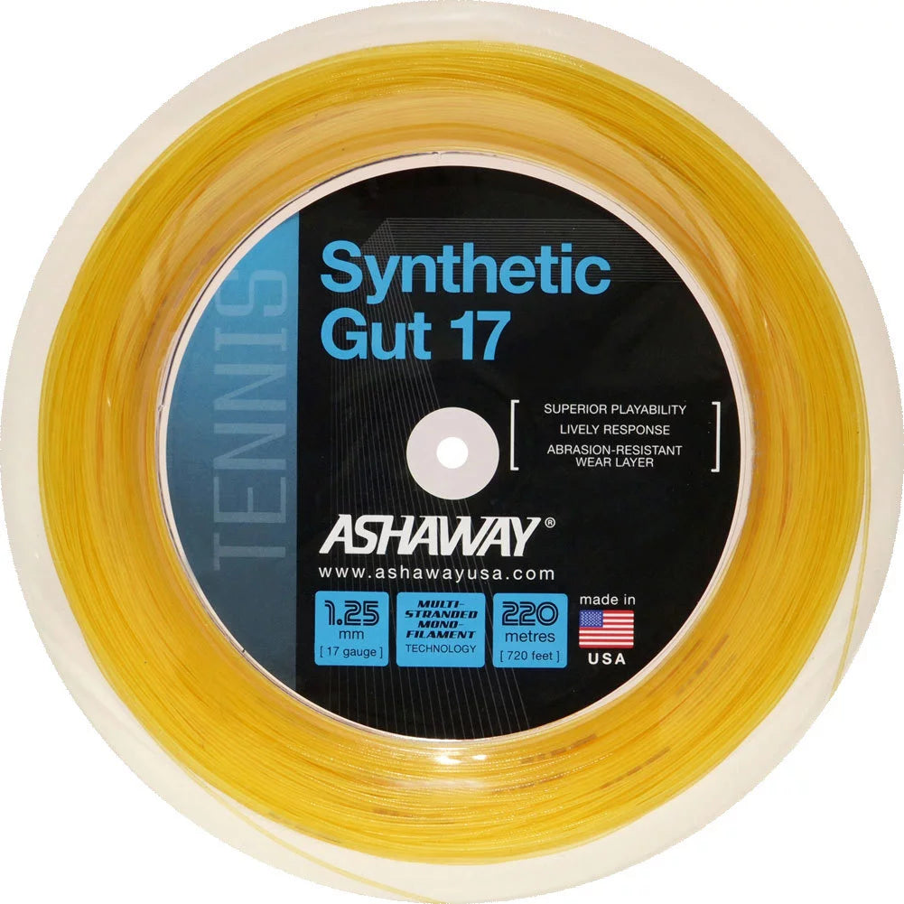 Ashaway Synthetic Gut 17G 720 Foot Tennis String Reel (   White  )