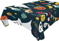 60x90 Halloween Ghost Tablecloth, Waterproof Washable Polyester Square Table Cover Durable Tablecloth for Kitchen Dining Table Party Decor