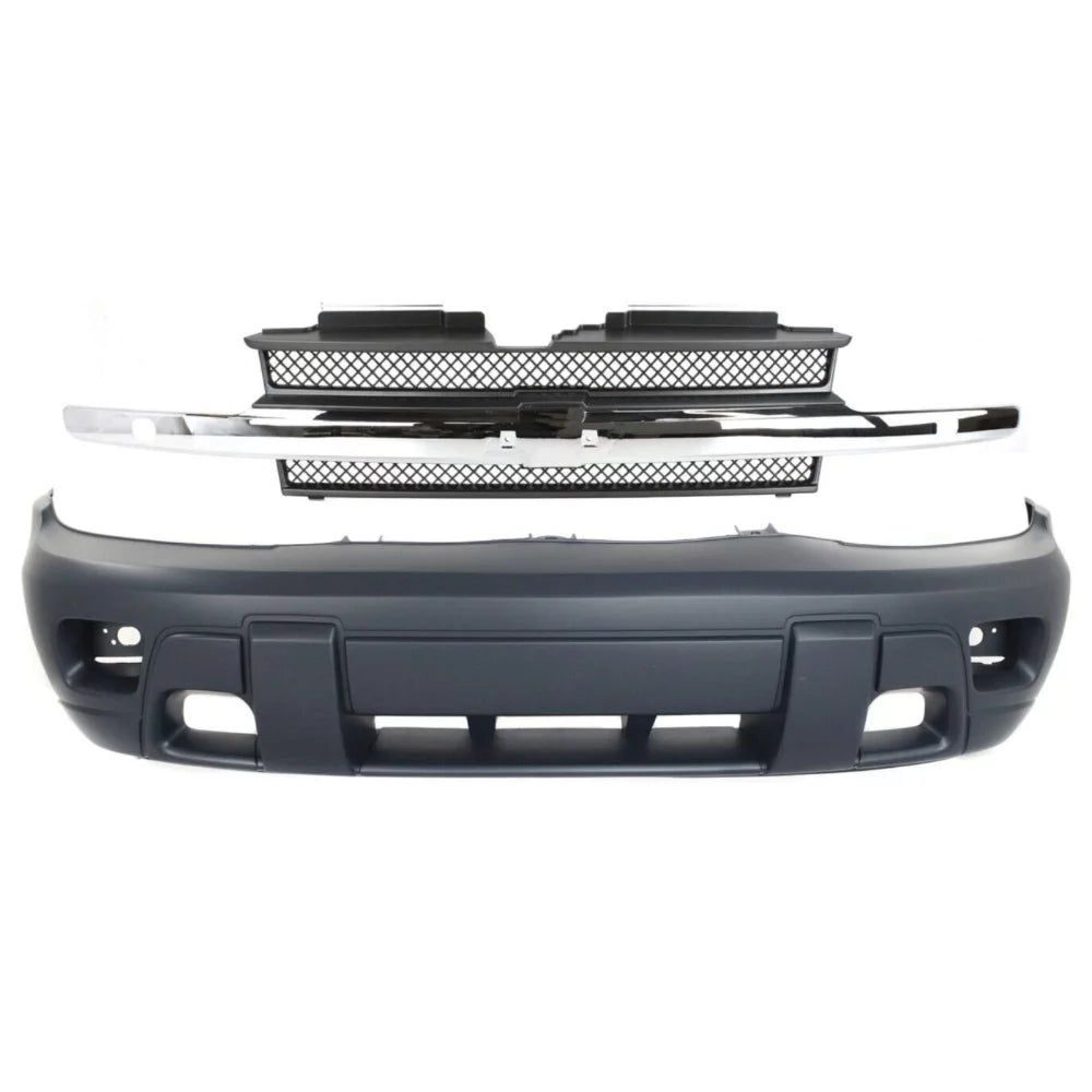 Set of 2 Grille Grill Front For Chevrolet 2002-2005 Trailblazer Pair