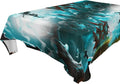 60x90 Halloween Ghost Tablecloth, Waterproof Washable Polyester Square Table Cover Durable Tablecloth for Kitchen Dining Table Party Decor