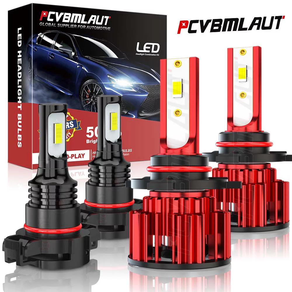 For 2014-2016 Buick LaCrosse LED Headlight 9012 High/Low Beam + H16 Fog Light Combo Bulbs Kit White