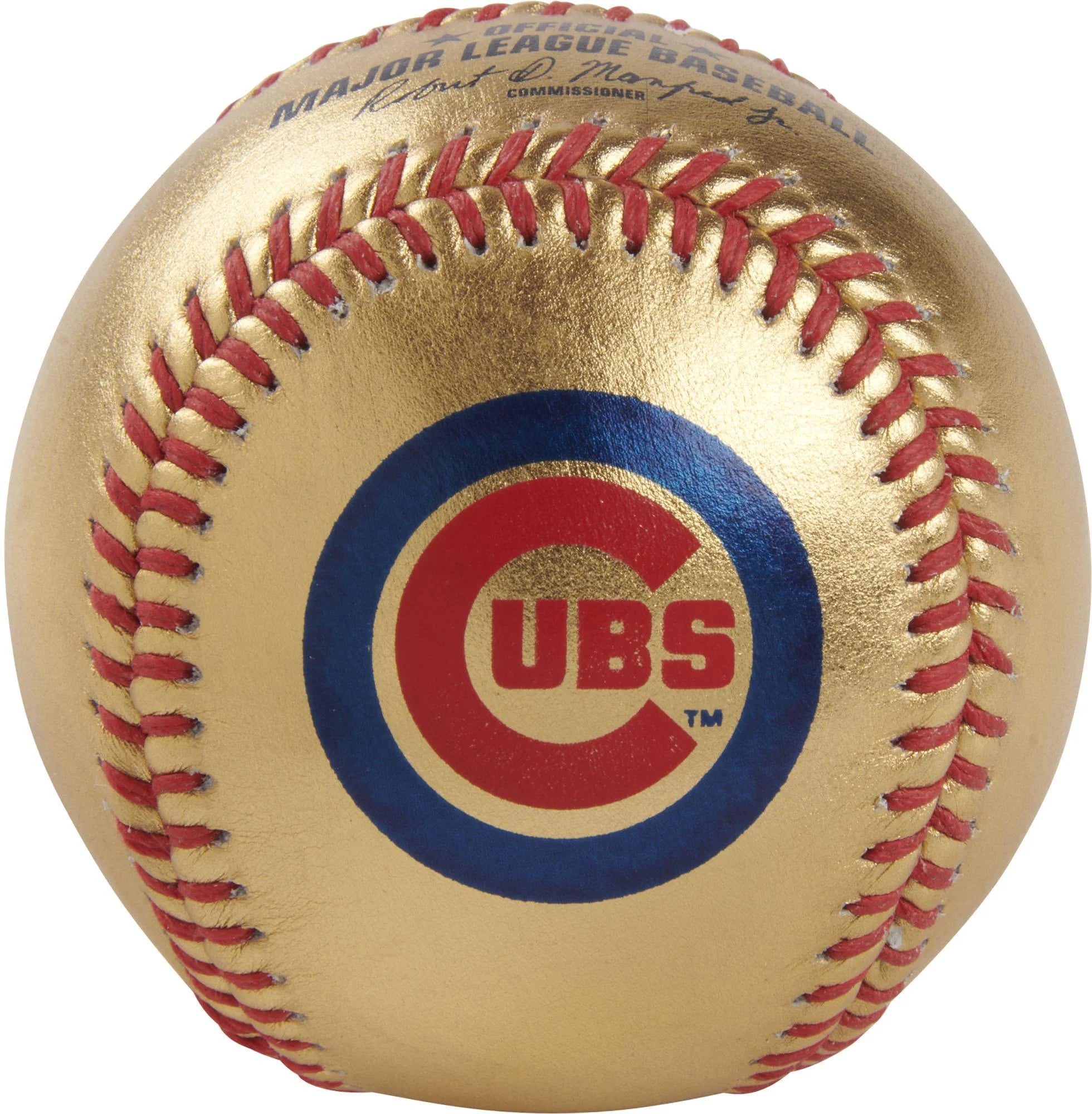 Chicago Cubs Rawlings Gold Leather Baseball