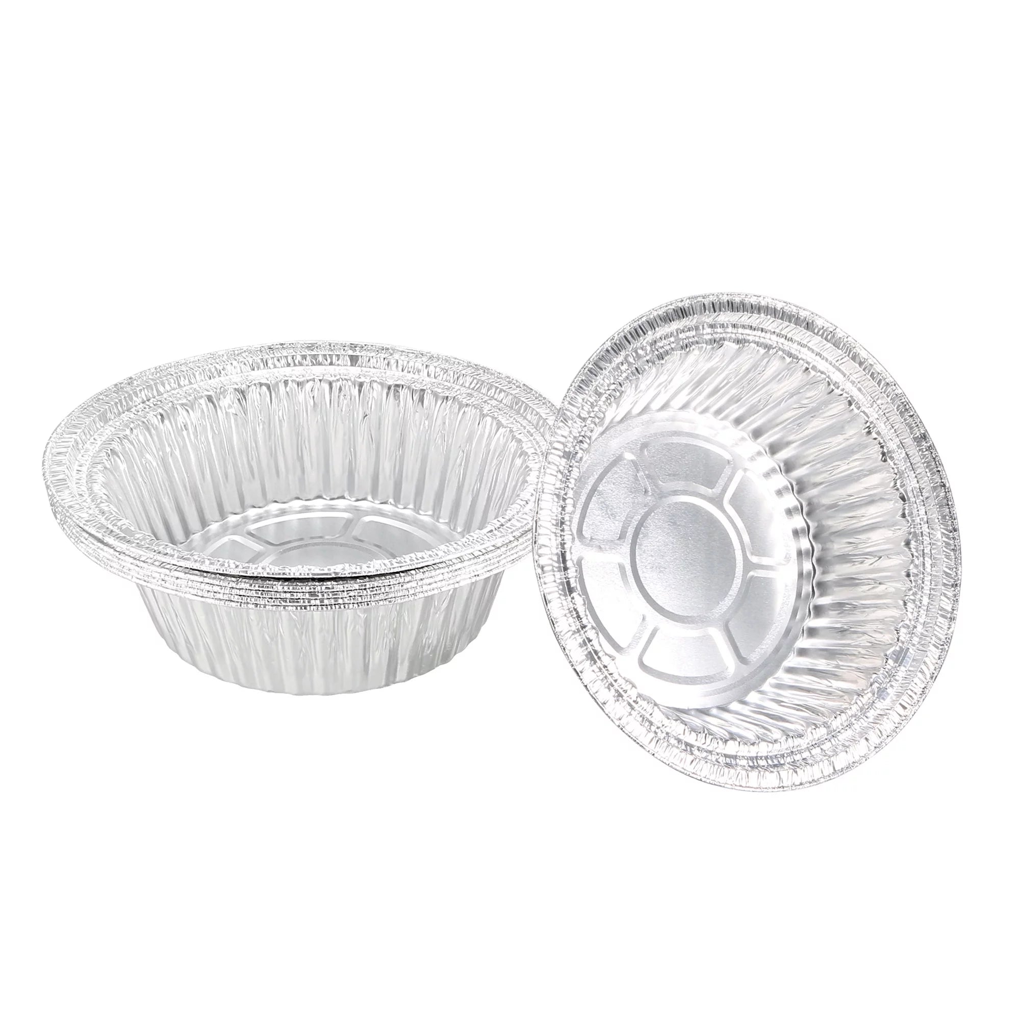 Uxcell Round Aluminum Foil Pans 27oz Disposable Trays Take Out Barbecue Baking Roasting Containers for Cooking 6 Pack