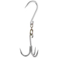 Uxcell 16.1'' Swiveling Meat Hook, 0.41'' Thickness Galvanized Three Prong Meat Hooks