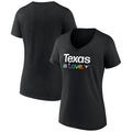 Women's Fanatics Branded Black Texas Longhorns City Pride V-Neck T-Shirt
