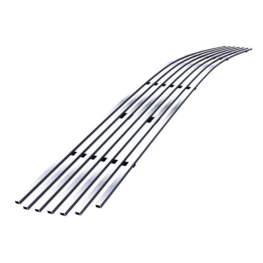 APS Compatible with Chevy Silverado 1500 2007-2013 Tow Hook Covered Lower Bumper 304 Stainless Steel Chrome Horizontal Billet Grille Insert C65767S