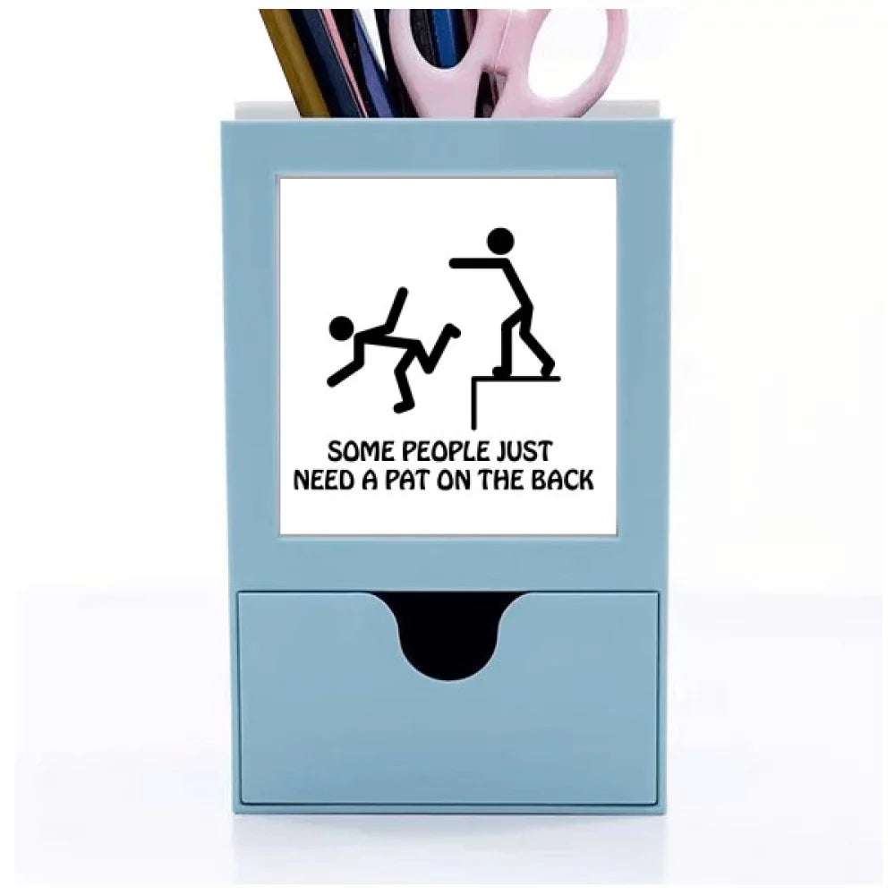 Tap Guide Back Art Deco Fashion Desk Supplies Organizer Pen Holder Card