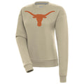 Women's Antigua  Khaki Texas Longhorns Victory Pullover Sweatshirt