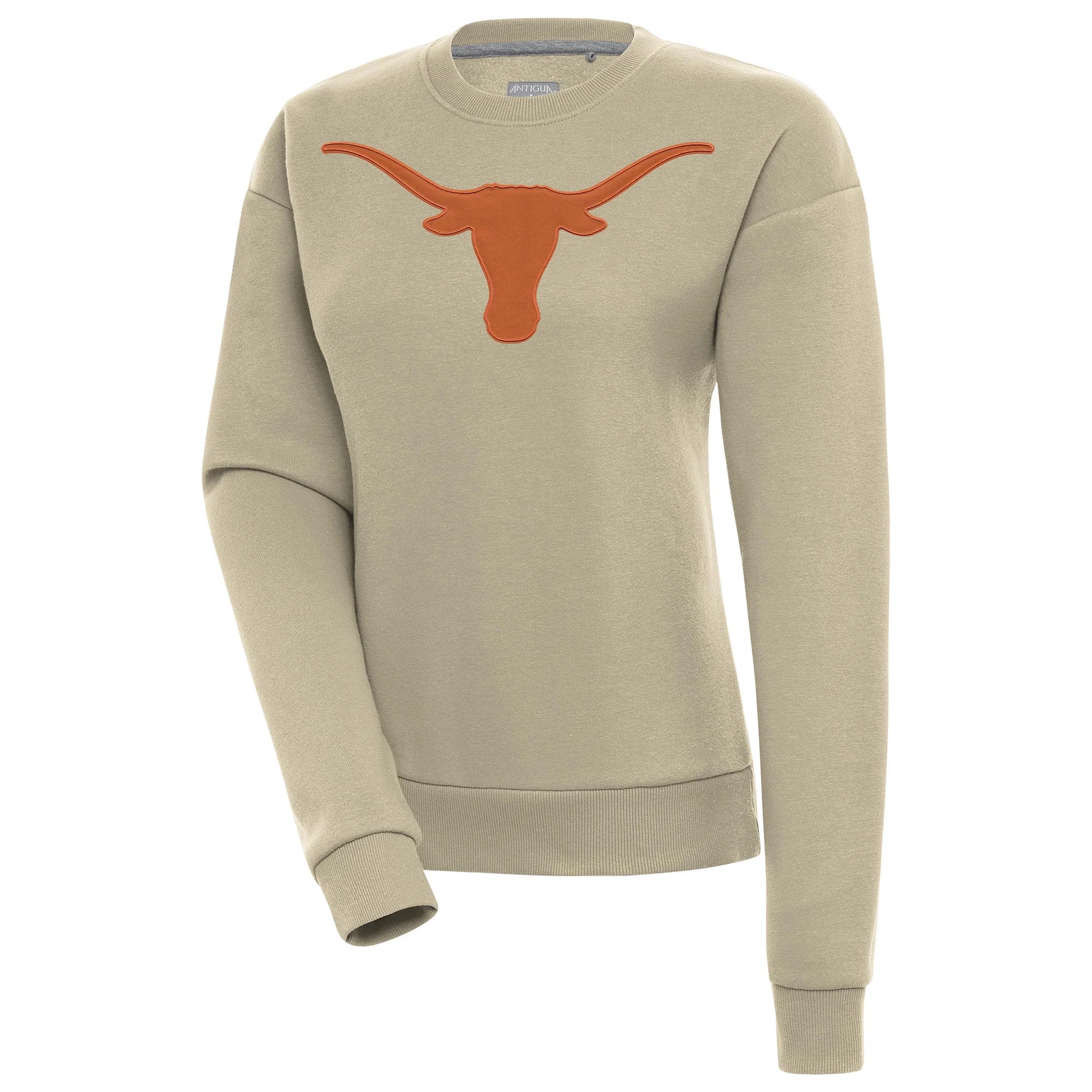 Women's Antigua  Khaki Texas Longhorns Victory Pullover Sweatshirt