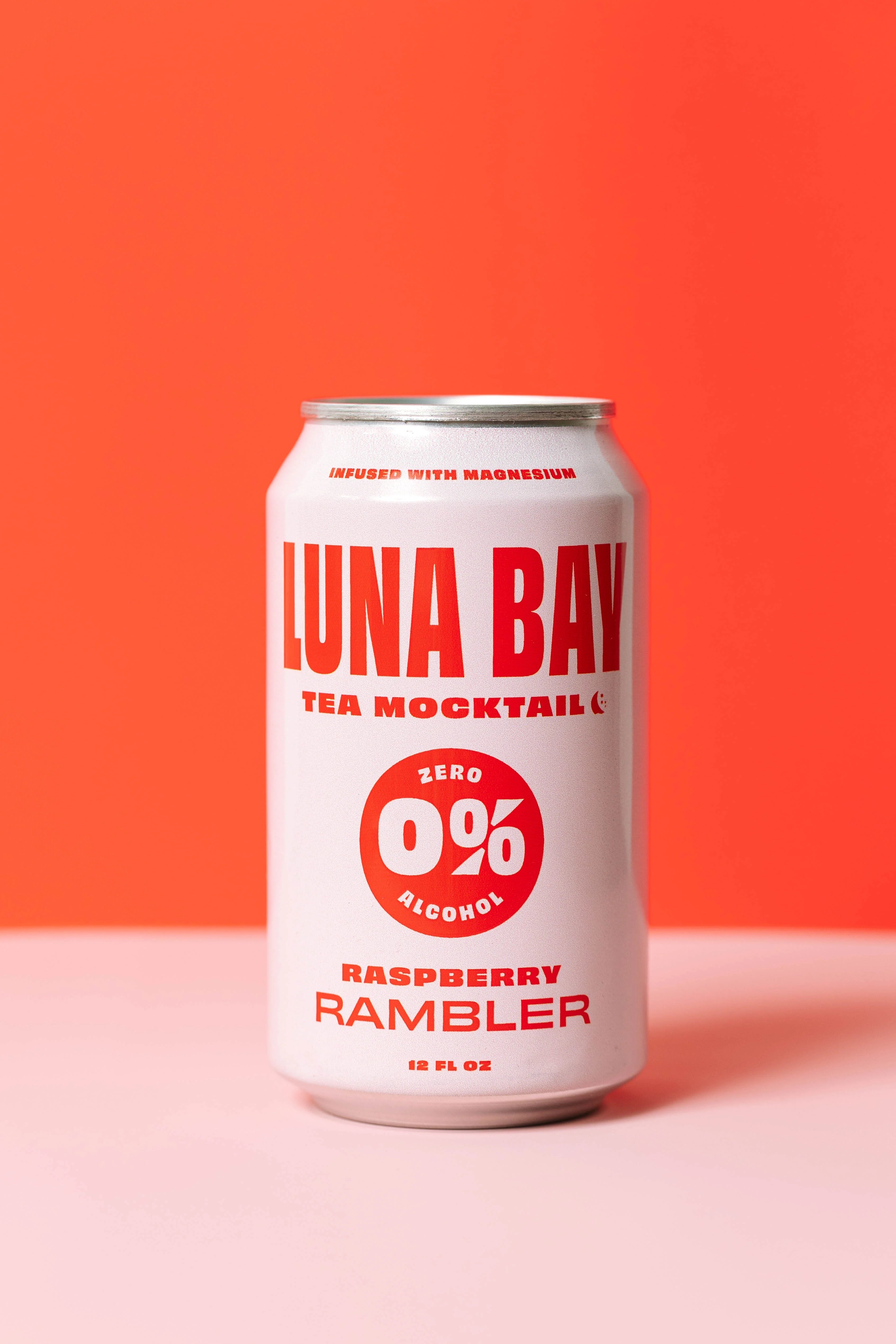 Luna Bay 0% Raspberry Rambler Tea Mocktail - 12oz - 12 Pack