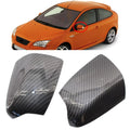 ZS Car Wing Door Mirror Cover Housing Case For Ford Focus MK2 2005 2006 2007 2008 Carbon Fiber Style ABS Rearview Mirrors Cap
