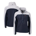 Women's Cutter & Buck  Navy Texas Longhorns Charter Eco Recycled Half-Zip Anorak Jacket