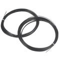 Uxcell 16L 39ft 1.25mm Concave Surface Tennis String Polyester Hard Thread, Black 2 Pack
