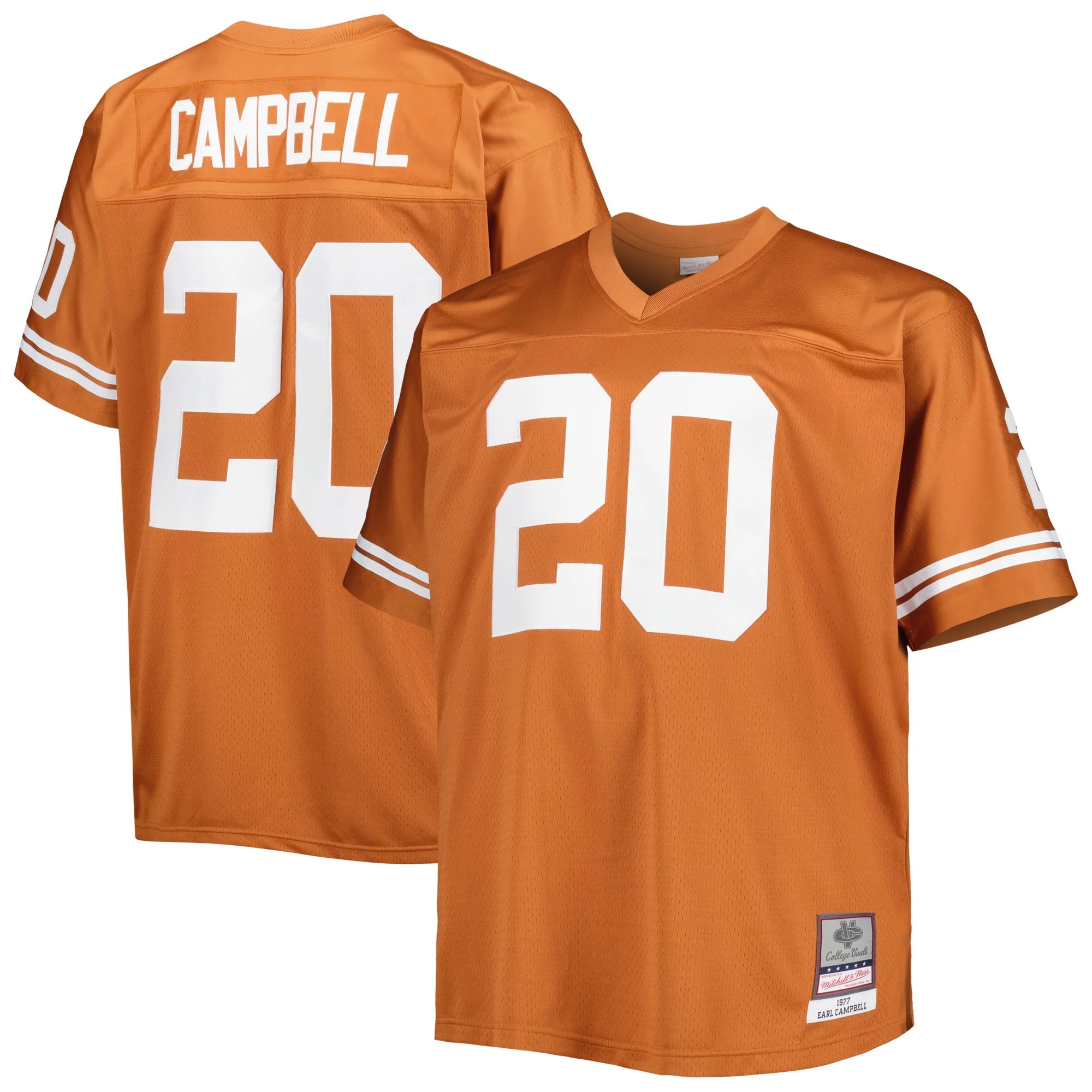 Men's Mitchell & Ness Earl Campbell Texas Orange Texas Longhorns Big & Tall Legacy Jersey