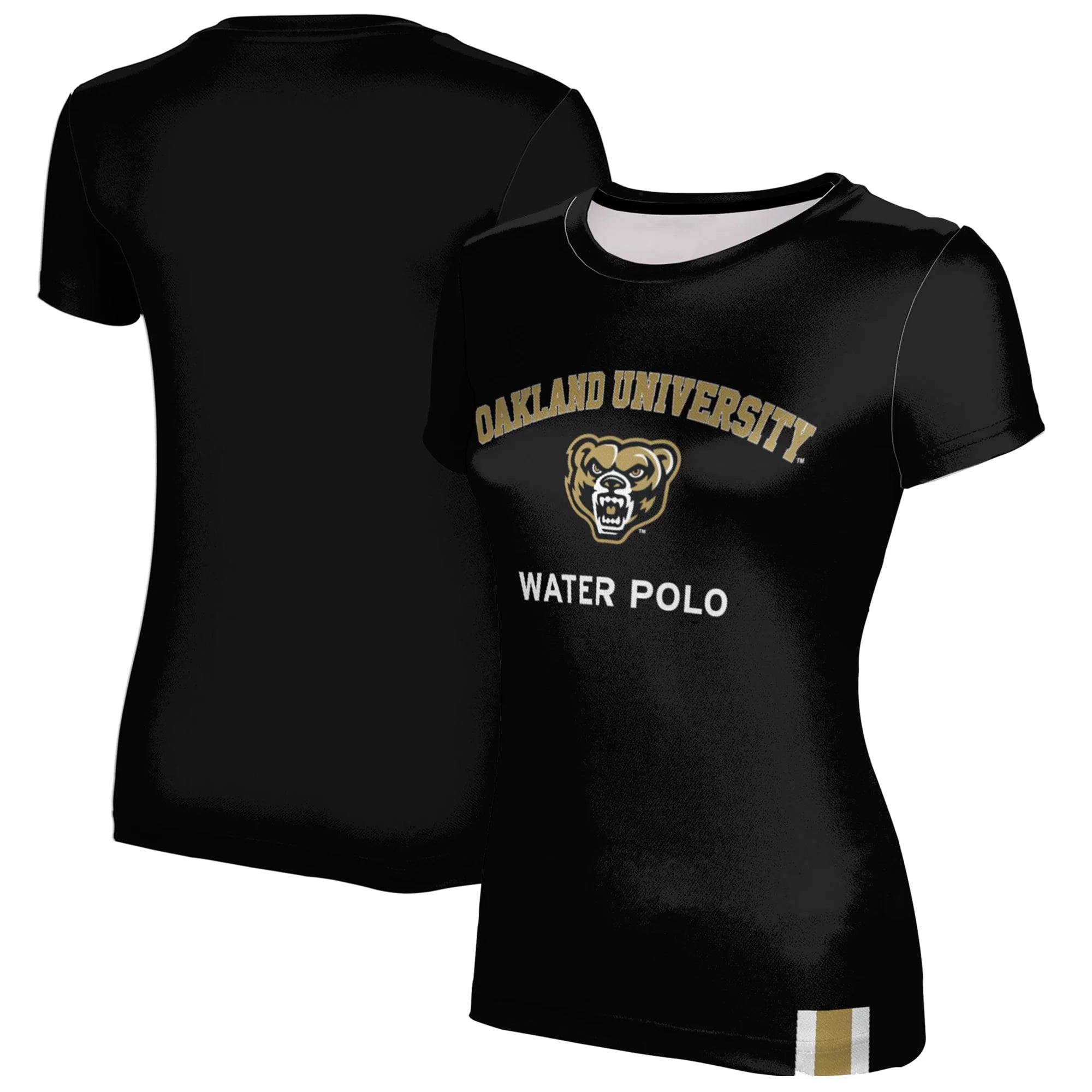 Women's Black Oakland Golden Grizzlies Water Polo T-Shirt