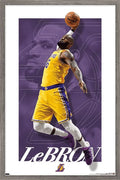 NBA Los Angeles Lakers - LeBron James 21 Wall Poster, 22.375 x 34, Framed