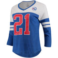 Women's Fanatics Branded Joel Embiid Royal Philadelphia 76ers Starstruck Name & Number Tri-Blend 3/4-Sleeve V-Neck