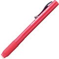 Pentel Rubber Grip Clic Eraser - Red - Red - Pen - Refillable - 1 Each - Retractable, Latex-free Grip, Pocket Clip, Ghost Resistant, Non-abrasive | Bundle of 5 Each