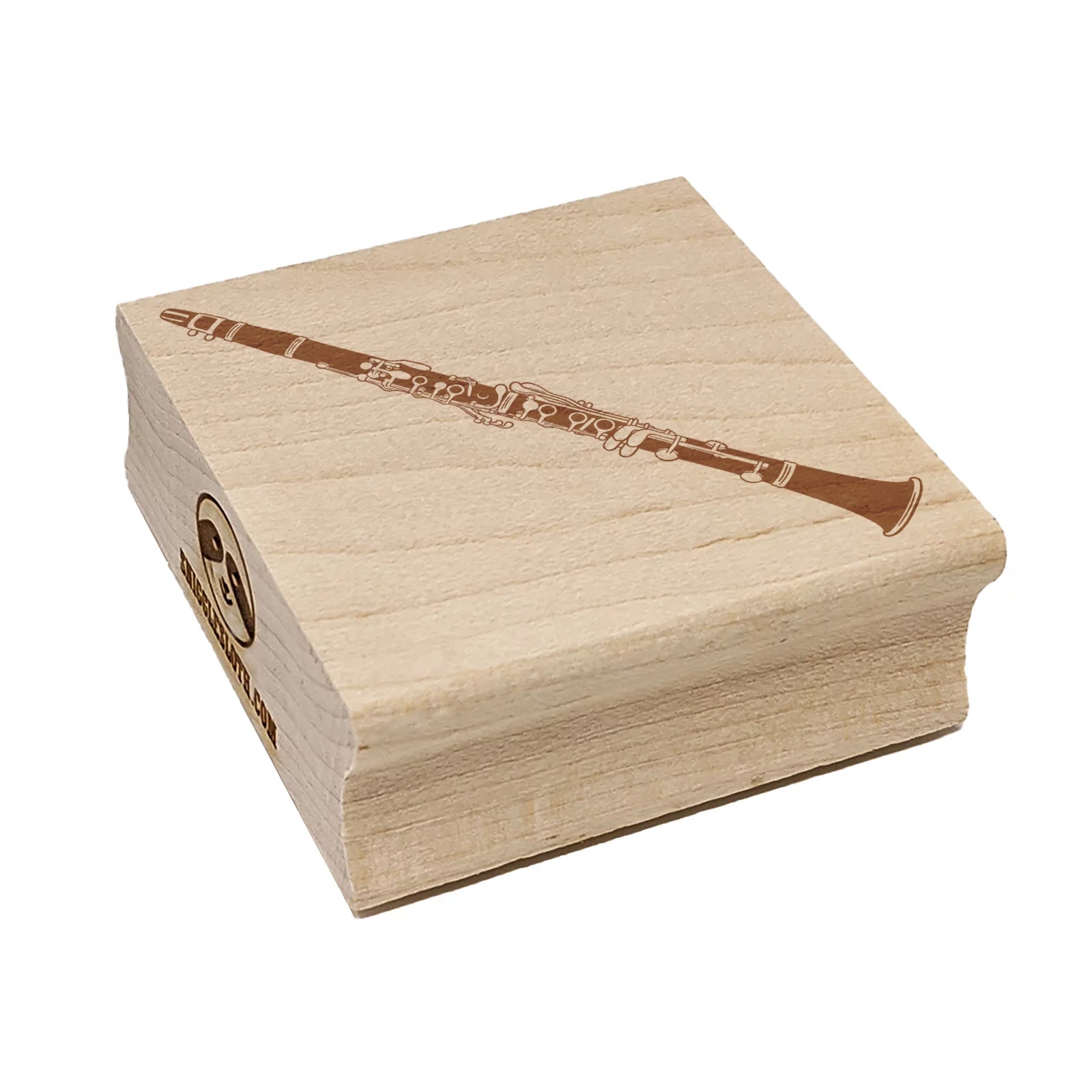Clarinet Woodwind Musical Instrument Square Rubber Stamp Stamping Scrapbooking Crafting - Medium 1.75in