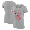 Women's G-III 4Her by Carl Banks Heather Gray Portland Trail Blazers Basketball Love Fitted T-Shirt