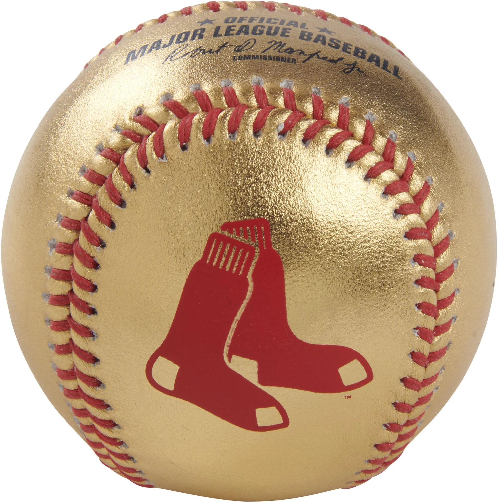Boston Red Sox Rawlings Gold Leather Baseball