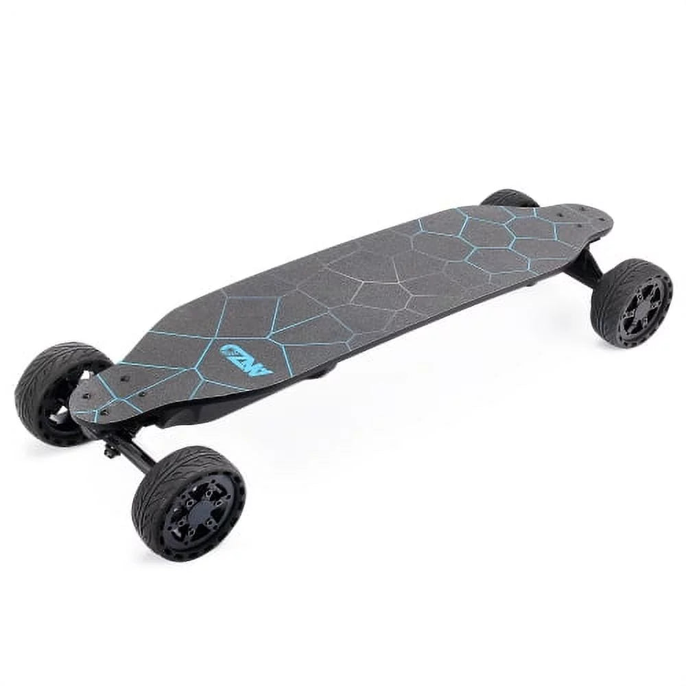All terrain dual 1000*2 hub motor electric skateboard with 32mph max speed,25miles range,9600mah battery
