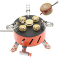 zyzy 5-Core Camping 15800W High-Power Gases Backpacking Windproof with Piezo Ignition Adjustable Valve Storage Bag for Outdoor Cooking Camping Picnic Hiking
