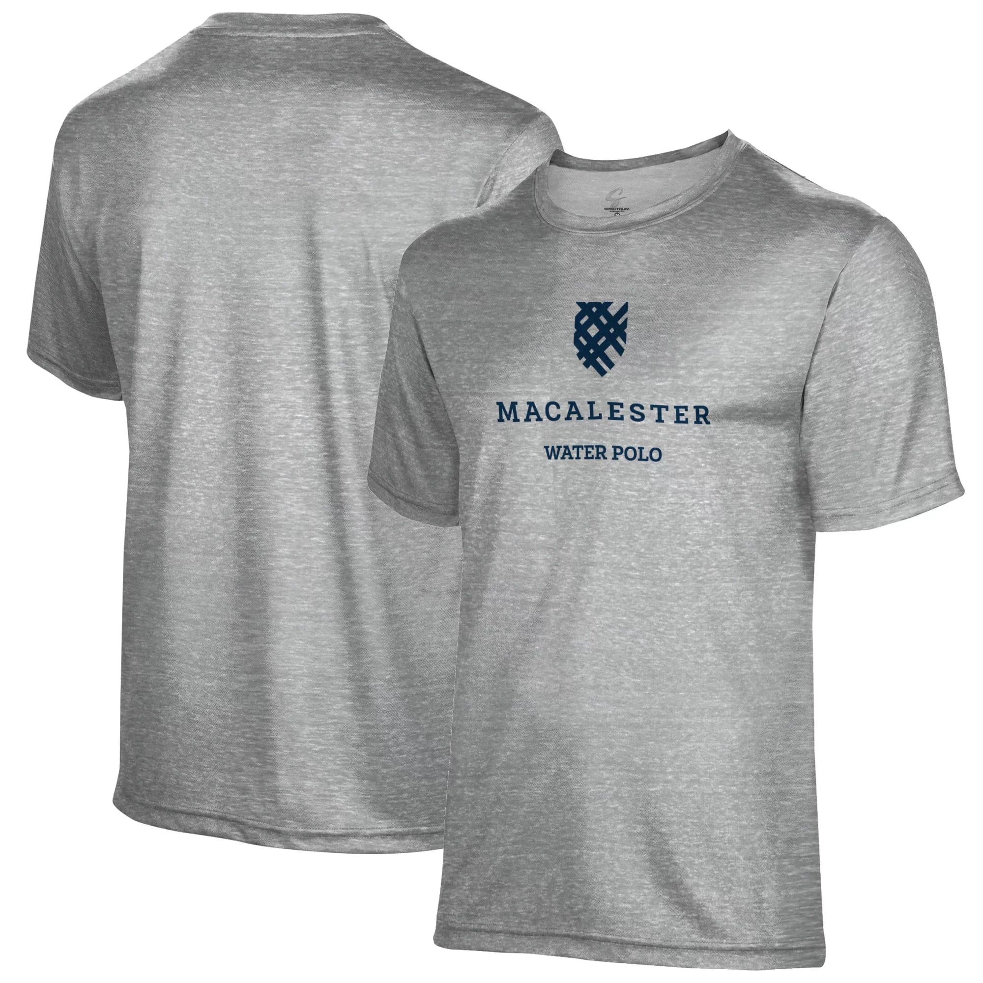Men's Gray Macalester Scots Water Polo Name Drop T-Shirt