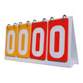 kesoto Flip Number Score Board Multi Sports Scoreboard Team Games Tabletop Score for Volleyball Baseball Football Basketball Yellow Red