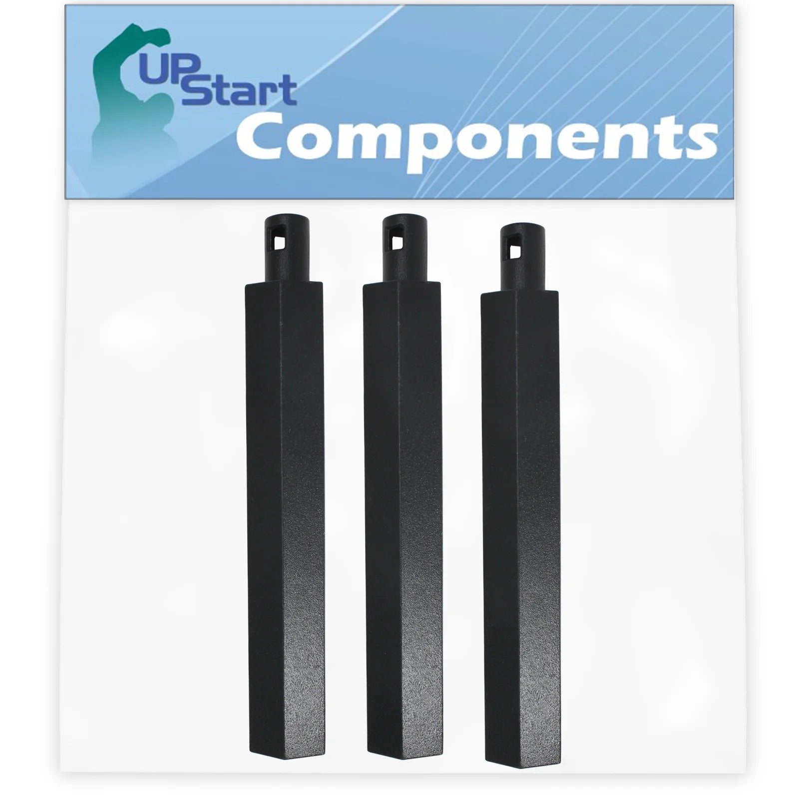 3-Pack BBQ Gas Grill Tube Burner Replacement Parts for Glen Canyon 720-0152-NG - Compatible Barbeque 16 Cast Iron Pipe Burners