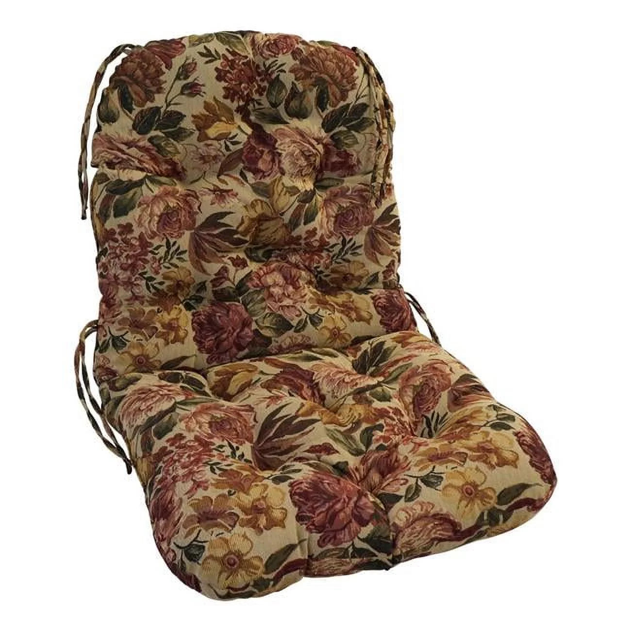 Blazing Needles 93310-ID-059 48 x 24 in. Tapestry Polyester Blend Swivel Rocker Cushion, Tan Floral