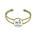 Tap Guide Back Art Deco Fashion Bracelet Bangle Retro Open Cuff Jewelry