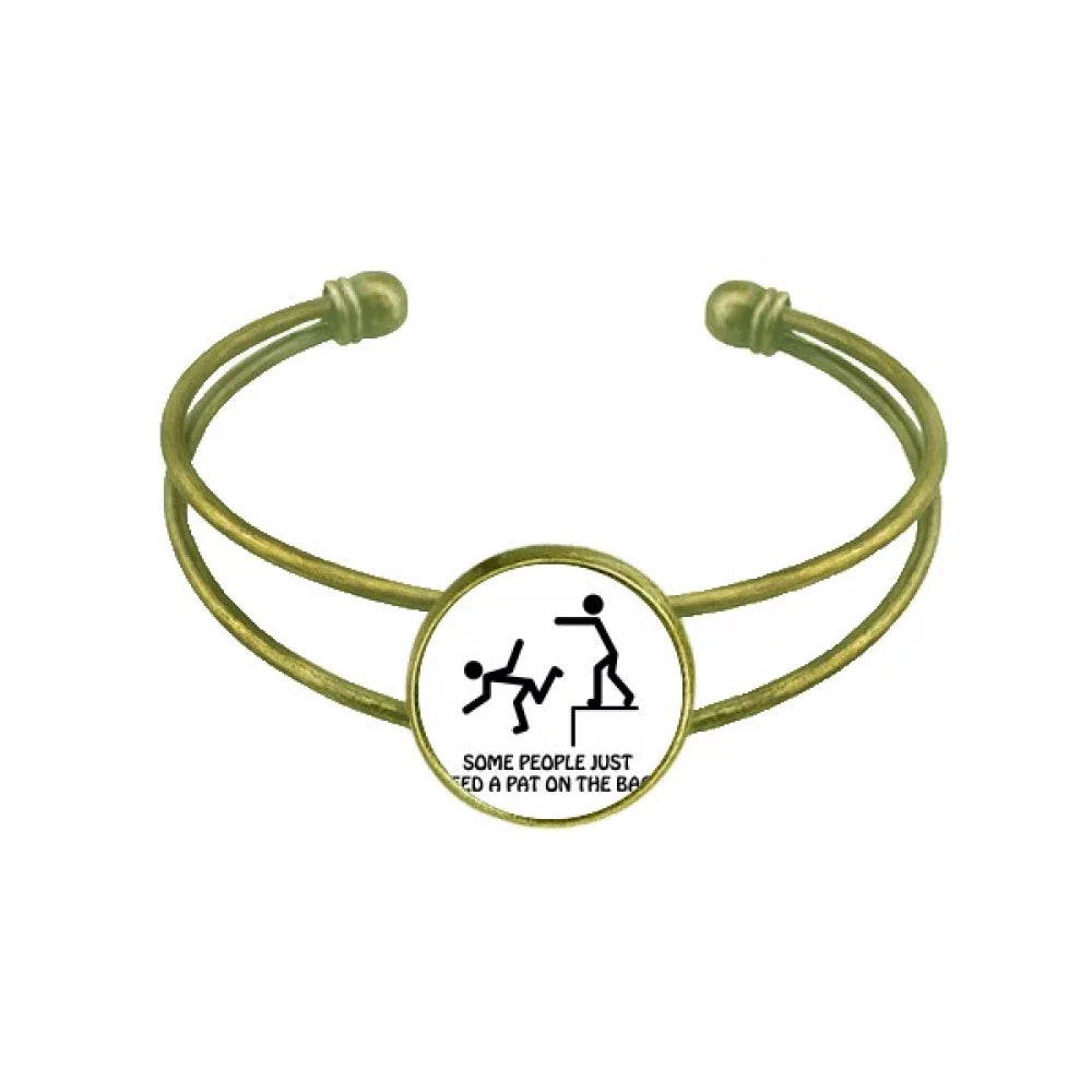 Tap Guide Back Art Deco Fashion Bracelet Bangle Retro Open Cuff Jewelry