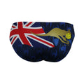Men's Swimsuit Brief Athletic Swimwear Waterswim Australian Kangaroo Blue, Water Polo, Underwater Rugby, High Performance