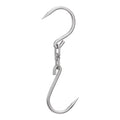 Uxcell 14.5'' Double Meat Hooks, 0.47'' Thickness Stainless Steel Swivel Meat Hook