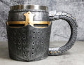 Ebros Medieval Knight Of The Cross Suit of Armor Helm Drinkware Mug Cup 6.5L