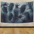 Bestwell Tapestry Wall Hanging Screaming Ghost Faces Tapestry Polyester Tapestry Bright Wall Art Wall Blanket Wall Decor for Bedroom Living Room Dorm Decor£¨60 x 51 inch£©
