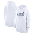 Women's G-III 4Her by Carl Banks  White Denver Nuggets Dot Print Pullover Hoodie