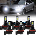 H9 H11 High/Low Beam LED Headlight and H11 Foglight Bulbs for Buick Lacrosse 2005-2013 6000K White,6pc