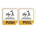 Tap Guide Back Art Deco Fashion Push Pull Door Sign Vinyl Stickers Shop