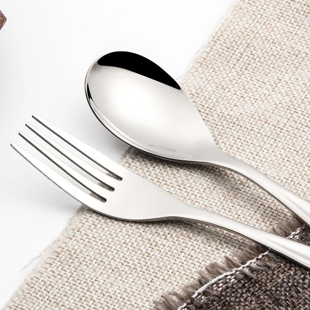 Lixada Lightweight  Dinner Fork and Spoon Flatware Cutlery Set for  Camping Hiking Backpacking Picnic