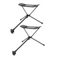 2x Folding Chair Footrest Folding Camping Outdoor Retractable Seat Footstool