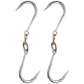 Uxcell 15.7' Swivel Meat Hooks, 0.49'' Thickness Galvanized Processing Butcher Hooks, 2 Pack
