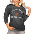 Women's Charcoal Texas Longhorns For the Love Luxe Boyfriend Long Sleeve T-Shirt