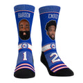 Youth Rock Em Socks James Harden & Joel Embiid Philadelphia 76ers Teammates Player Crew Socks