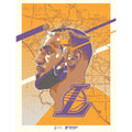 Phenom Gallery LeBron James Los Angeles Lakers Limited Edition 18'' x 24'' King James Serigraph Art Poster Print