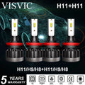 4PC H9 H11 LED Headlight Bulb High Low Beam S2 For 2005 2006 2007 Buick LaCrosse