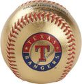 Texas Rangers Rawlings Gold Leather Baseball