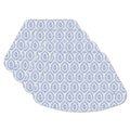 CounterArt Blue Designs Wedge Shaped Reversible Easy Care Flexible Plastic Placemat 4 Pack 17.75¡± by 11.25¡±