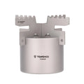 Meterk Mini Lightweight Titanium Liquid Spirit Furnace with Cross Stand Rack for Outdoor Camping Backpacking Hiking